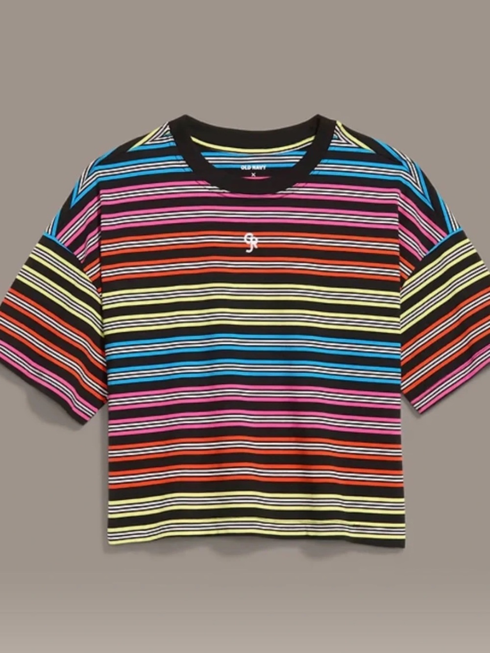 Christopher John Rogers Collab Striped Crop Tee